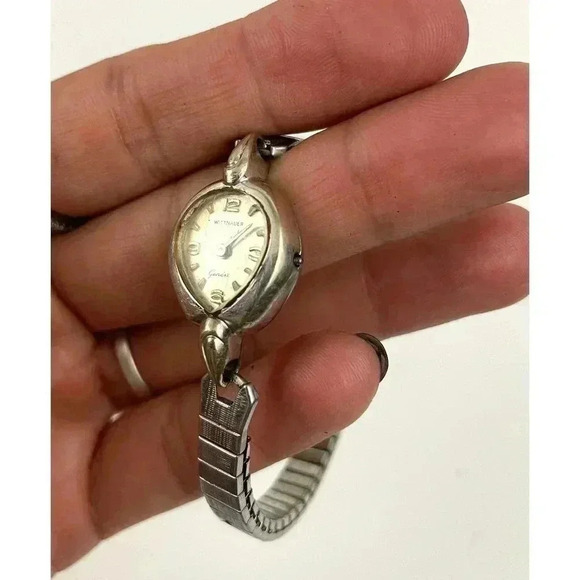 VTG Wittnauer Swiss Watch 10K RPG Bezel Stainless Steel Women's UNTESTED - Picture 14 of 16